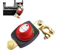 Desconectador de Bateria Coche 12V/24V/48V, Ajustable 180° Cortacorrientes Bateria Coche, Interruptor Bateria Coche, ON-OFF Desconector Bateria Coche, para Coche, Barco, Camión, Caravana