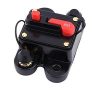 desconectador de bateria moto + Disyuntor Bateria, Akozon Disyuntores de circuito DC12V, Disyuntor para Coche Marino Barco Bicicleta Estéreo Restablecer Audio Fusible(80A)
