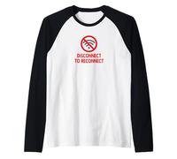 Desconectar para Volver a conectar sin gráfico WiFi Camiseta Manga Raglan