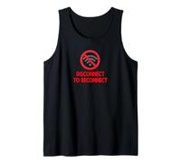 Desconectar para Volver a conectar sin gráfico WiFi Camiseta sin Mangas