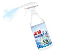 Descongelador líquido para congelador, 500 ml, spray para refrigerador de grado alimenticio, de refrigeración, limpiador de refrigerador seguro para alimentos, potente descalcificador líquido
