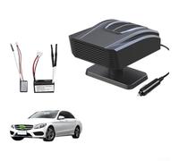 Descongelador portátil para coche, desempañador de vehículo de 12 V con función de calentamiento rápido para descongelador de coche, desempañador rápido (negro)
