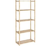 Estantería de 5 baldas de madera de pino macizo serie natura sin barniz 171x65x30cm Astigarraga