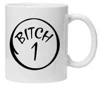 Desconocido Acen B Number 1 - Taza de cerámica, diseño de San Valentín, color blanco, 9 x 9 x 9 cm