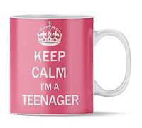 Desconocido Acen Keep Calm I 'm un Adolescente Taza de cerámica, de Color Blanco 11 oz