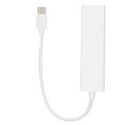 Desconocido Adaptador Multipuerto de Concentrador USB C, Concentrador de 3 Puertos USB2.0 RJ45 Tarjeta de Red LAN Adaptador USB3.1 Tipo C a Ethernet para OS X/Android