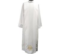 Desconocido Alba sacerdotal con bordado Cruz de Jerusalén(160 cm.)