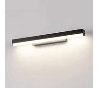Desconocido Bathroom Mirror Lights Black, Aluminum LED Over Mirror Lighting with 3 Color Temperatures, Acrylic Lampshade, IP44 Toilet Wall Lamp Modern Mirror Cabinet Lights for Hotel Restauran