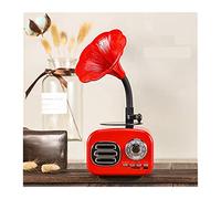 Desconocido Bluetooth Altavoz Retro Madera portátil Caja inalámbrica Mini Altavoz al Aire Libre for Sistema de Sonido TF FM Música de Radio MP3 Subwoofer (Color : Red, Size : Medium)