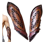Desconocido Brazales de Cuero - Armadura de brazaletes de Cuero Punk | Protector de Brazo de Cuero sintético para Adultos, Pulsera de Hebilla de cinturón Medieval, un par de Pulseras de Cuero Generic