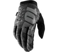 Guantes de Cross 100% Brisker GrisS Gris