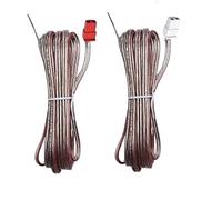 Desconocido Cables de altavoz 2x Speaker Cables Sound Wires Cords Red Gray (3meter each) With Red & White Connector Compatible With Sony Audio System