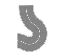 Desconocido- Carretera Nacional Gris Curva,2u. 8 cm Ancho, Multicolor (60704)