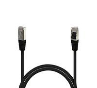 Desconocido Cordon réseau RJ45 Cat. 6 100% Cuivre blindé FTP Noir 1.00 m