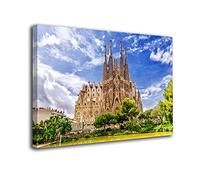 Desconocido Cuadro Lienzo Canvas Sagrada Familia Antoni Gaudi Barcelona - Varias Medidas - Lienzo de Tela Bastidor Madera de 3 cm - Impresion Alta resolucion (60, 42)