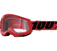 Desconocido De Ciclismo 100% Strata 2, Rojo, Lente Transparente, Gafas Unisex Adulto, Rojo (Red), Talla Única