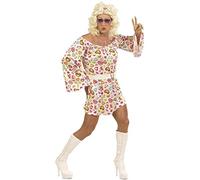 Desconocido Disfraz de drag queen estilo hippie años 70 para hombre