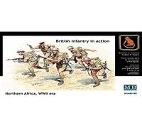 British Infantería IN Action, Northern Africa, Ww II Eramaquette Figura British