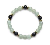 Desconocido Fukugems Feng Shui Pulsera, Pulsera de Buena Suerte, Pulsera de atracción de Dinero, Pulsera de Cristal de Estado de ánimo Feliz, Aventurine Onyx Lucky Pulsera
