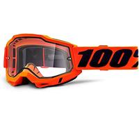 Desconocido Gafas de Ciclismo 100% Accuri 2 Enduro, Naranja Neon, Lente Transparente