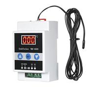 Desconocido GeekTeches TMC-6000 - Termostato de Control de Temperatura Digital para Refrigeración (110-240 V, Control de Temperatura, sonda de Gota)