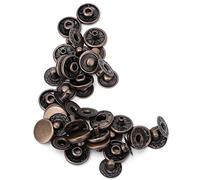 Desconocido HEEPDD Botones a presión, Juego de 50 Botones Redondos de latón con Botones a presión para Ropa Chaquetas Vaqueros Bolsas Cinturones Mochilas Billetera(Bronce 10mm)