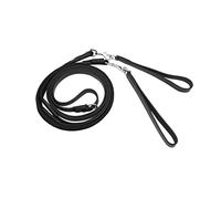 Desconocido Horka Equestrian - Riendas de Piel Dibujar Webband un Loop Fuerte Calidad formación Ayuda, Negro/Plata