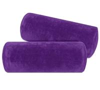 Desconocido laken24 - Fundas de cojín de Forro Polar Coral (2 Unidades), en 11 Colores Lisos, en 3 tamaños, Morado, Aprox. 40 x 15 cm