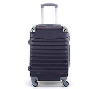 Desconocido Maleta de Cabina 20x35x55cm con Esquinas Plateadas (Azul Marino)