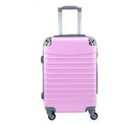 Desconocido Maleta de Cabina 20x35x55cm con Esquinas Plateadas (Rosa)