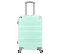 Desconocido Maleta de Cabina 20x35x55cm con Esquinas Plateadas (Verde Agua)