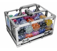 Desconocido Modiano - Maletín con fichas de póquer (Aluminio, 400 fichas de 14 g), Transparente (versión en Italiano)