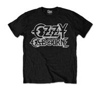 Desconocido OZZY Osbourne de Hombre Vintage Logo Camiseta Negro