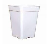 Desconocido Pack de 10 macetas cuadradas Blancas de Cultivo de 11 litros - 23x23x27,5 cm