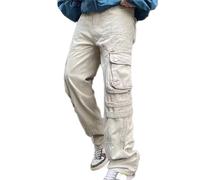 Desconocido Pantalones Militares Casuales del ejército Salvaje táctico de Combate de Carga Pantalones de Trabajo de los Hombres (Apricot 1,XXL)