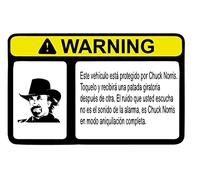 Desconocido Pegatina Sticker Advertencia Chuck Norris 10x6.5cm