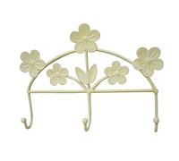 Desconocido Percha Colgador Perchero FORJA Pared Triple Margarita Crema