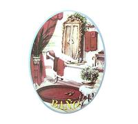 Desconocido Placa Madera Adhesiva Cartel Puerta Letrero Oval BAÑO Lavabo Aseo Servicio WC BAÑERA Alfombra