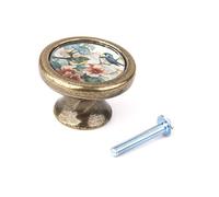 Desconocido Pomos Tirador Manija Extraíble para Puerta Gabinete Cajón - Patrón Flor Pájaro