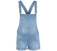 Desconocido Sin Marca Infantil Mezclilla Elástica Lavado Suave Mono Dungaree Pantalones Cortos - Lavado Suave, 7-8 Años