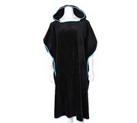 Desconocido Toalla Poncho Cambiador de Toalla para Viajes, Toalla de baño con Capucha, Gruesa, Absorbente, 100% algodón, tamaño Adulto AOD, Negro