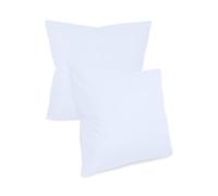 Desconocido Uni farbene Fundas de Almohada en Doble Pack - En 8 Colores y 3 Tamaños - Diseño Moderno Accesorios decoración en sutiles, algodón, Blanco, ca. 80 x 80 cm