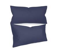 Desconocido Uni farbene Fundas de Almohada en Doble Pack - En 8 Colores y 3 Tamaños - Diseño Moderno Accesorios decoración en sutiles, algodón, Antracita, ca. 40 x 80 cm