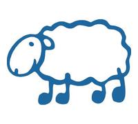 Desconocido Vinilo de Corte Pegatina arlatxa Oveja 6x4.5cm (Azul Oscuro)