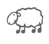 Desconocido Vinilo de Corte Pegatina arlatxa Oveja 6x4.5cm (Gris Oscuro)