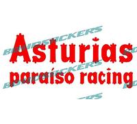 Desconocido Vinilo de Corte Pegatina Asturias Paraiso Racing 15x6.7cm (Rojo)