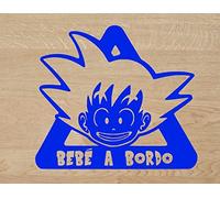 Desconocido Vinilo de Corte Pegatina Bebé a Bordo Goku 12x10cm (Azul Oscuro)