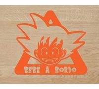Desconocido Vinilo de Corte Pegatina Bebé a Bordo Goku 12x10cm (Naranja)