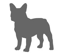 Desconocido Vinilo de Corte Pegatina Bulldog Frances 10x9cm (Gris Oscuro)