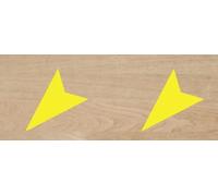 Desconocido Vinilo de Corte Pegatina Flecha Gancho Pack de 2 Unidades 3x4.5cm Cada una (Amarillo)